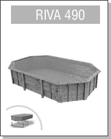 Assistenza: Piscina in legno rettangolare RIVA 490