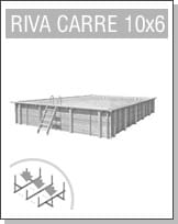 Assistenza: Piscina in legno rettangolare RIVA CARRE 10x6