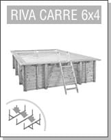 Assistenza: Piscina in legno rettangolare RIVA CARRE 6x4