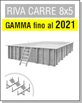 Assistenza: Piscina in legno rettangolare RIVA CARRE 8x5