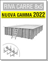 Assistenza: Piscina in legno rettangolare RIVA CARRE 8x5 versione 2022