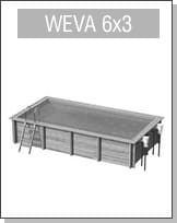 Assistenza: Piscina in legno rettangolare Weva 6x3