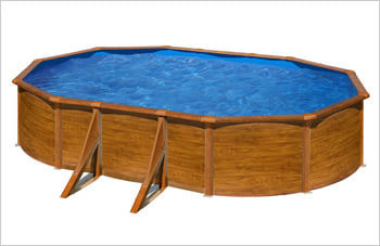 Piscina fuori terra in acciaio GRE Ovale PACIFIC KIT500W - Kit piscina: struttura