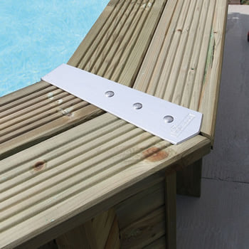 Kit piscina della  piscina in legno fuori terra da esterno Azura 750x400 Liner sabbia: Scala interna in acciaio