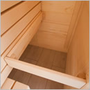 Sauna finlandese da giardino o da esterno Country - Protezione stufa in legno