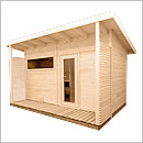 Sauna finlandese da giardino o da esterno Scala Large - Kit struttura della sauna in legno massello
