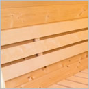 Sauna finlandese a botte da giardino o da esterno Kammi 220 - Schienali in legno