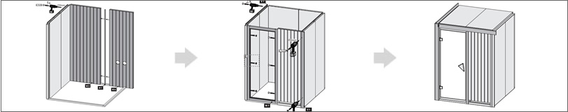 Sauna finlandese classica Fedora 1 coibentata - Istruzioni di montaggio