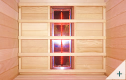 Sauna infrarossi Eva 90 - Foto degli interni: pannello infrarossi schiena
