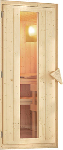 Sauna finlandese classica Teresa coibentata - Porta coibentata in legno e vetro