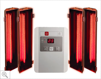 Sauna infrarossi Camelia: Kit sauna: set lampade a infrarossi + controller digitale