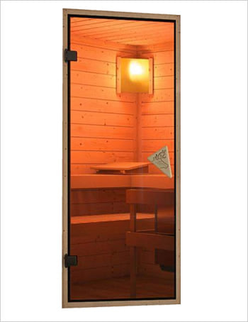 Sauna infrarossi: Kit sauna - porta in vetro bronzato