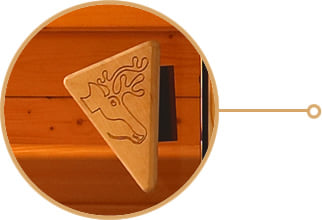 Sauna finlancese classica da casa in kit in legno massello di abete 40 mm Tamara da interno: Porta in vetro temperato