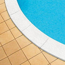 Bordo piscina in kit per SKYBLUE color bianco